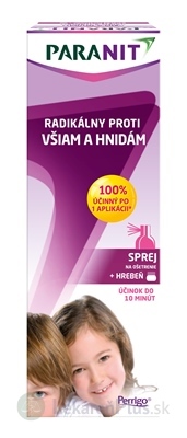 PARANIT Radikálny proti všiam a hnidám sprej 100 ml + hrebeň, 1x1 set