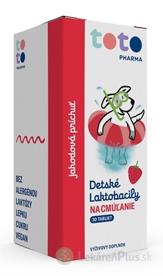 TOTO Detské Laktobacily tbl na cmúľanie, jahodová príchuť 1x30 ks