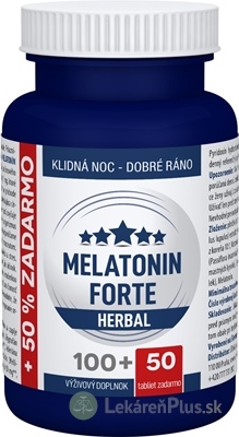 MELATONÍN FORTE HERBAL - Clinical tbl 100+50 zdarma (150 ks)