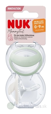 NUK Cumlík Mommyfeel 0-9m silikónový, rôzne farby, 1x2 ks
