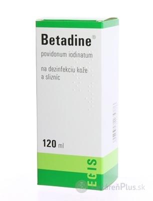 Betadine dezinfekčný roztok 100 mg/ml sol der (fľ.plast.) 1x120 ml