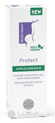 MULTI-MAM PROTECT NIPPLE CREAM BALM balzam na bradavky pri dojčení 1x30 ml