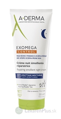A-DERMA EXOMEGA CONTROL Nočný krém regeneračný emolienčný 1x200 ml