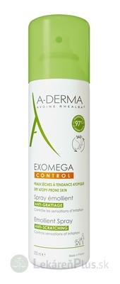 A-DERMA EXOMEGA CONTROL SPRAY EMOLLIENT emolienčný sprej proti škrabaniu 1x200 ml