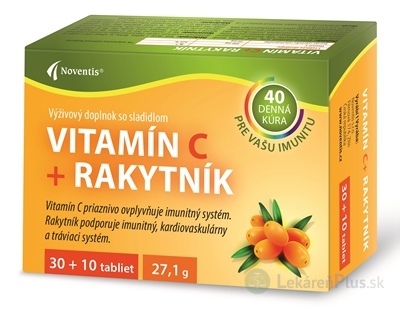 Noventis Vitamín C + Rakytník tbl 1x40 ks