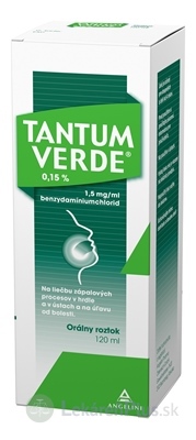 TANTUM VERDE 0,15 % sol ora (fľ.skl.) 1x120 ml