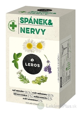 LEROS SPÁNOK A NERVY nálevové vrecká (inov. 2021) 20x1,3 g (26 g)