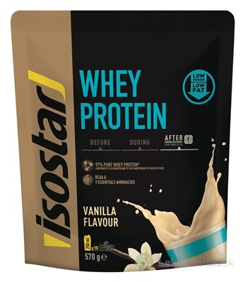 Isostar Whey Protein VANILLA proteínový nápoj v prášku s vanilkovou príchuťou a sladidlami 1x570 g