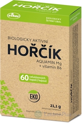 VITAR HORČÍK AQUAMIN Mg + vitamín B6 cps 1x60 ks