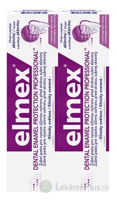 ELMEX DENTAL ENAMEL PROTECTION ZUBNÁ PASTA DUOPACK PROFESSIONAL 2x75 ml
