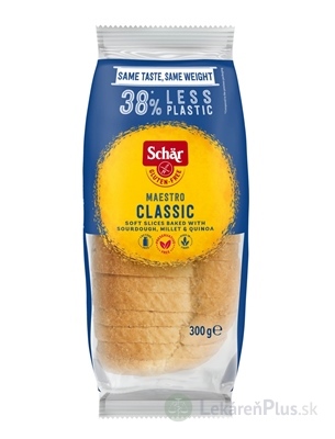 Schär MAESTRO CLASSIC chlieb bezgluténový, krájaný, 1x300 g