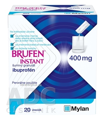 BRUFEN INSTANT 400 mg šumivý granulát gra eff (vre.papier/PE/Al/PE) 1x20 ks