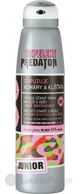 PREDATOR REPELENT JUNIOR sprej proti komárom a kliešťom 1x150 ml