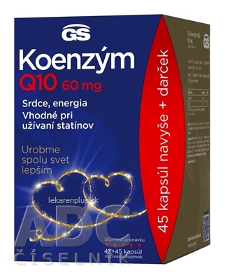 GS Koenzým Q10 60 mg darček 2022 cps 45+45 navyše (90 ks)
