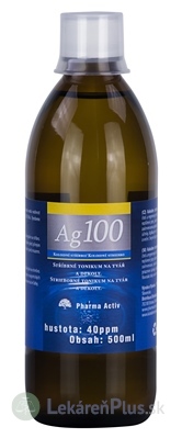 Pharma Activ Koloidné striebro Ag100 hustota 40ppm, 1x500 ml