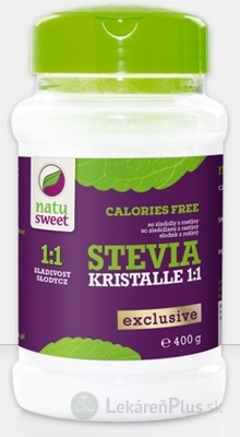 NATUSWEET STEVIA KRISTALLE 1:1 sladidlo, práškové 1x400 g