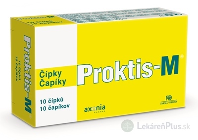 PROKTIS-M rektálne čapíky na hojenie rán s obsahom kyseliny hyalurónovej 1x10 ks