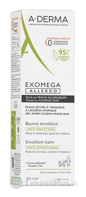 A-DERMA EXOMEGA ALLERGO Emolienčný balzam 1x200 ml