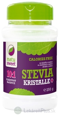 NATUSWEET STEVIA KRISTALLE+ 10:1 sladidlo, práškové 1x250 g