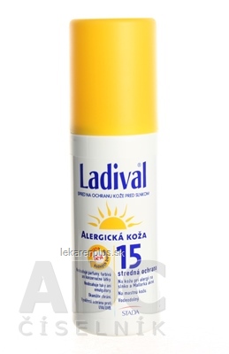 Ladival ALLERG SPF 15 sprej na ochranu kože pred slnkom 1x150 ml