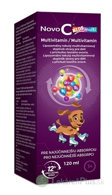Novo C KIDS multi Multivitamín tekutý prípravok, príchuť lesné ovocie 1x120 ml