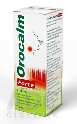 Orocalm Forte 3 mg/ml orálna roztok. aerodisperzia aer ors 88 vstrekov (fľ.HDPE s dáv.pumpou) 1x15 ml