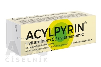 ACYLPYRIN s vitamínom C tbl eff (tuba PP biela) 1x12 ks