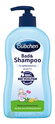 BUBCHEN BABY DETSKÝ KÚPEĽ A ŠAMPÓN s Aloe vera a pšeničným proteínom 1x400 ml