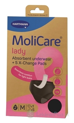 MoliCare lady M absorpčná spodná bielizeň 1 ks + X-Change vložka 5 ks, 1x1 set