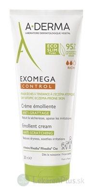 A-DERMA EXOMEGA CONTROL Emolienčný KRÉM (inov.2022, eco tube) 1x200 ml