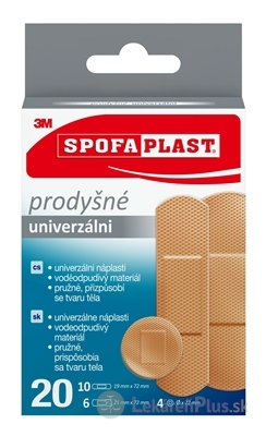 3M SPOFAPLAST č.176N Univerzálna náplasť mix veľkostí: 6 ks=25x72 mm, 10 ks=19x72 mm, 4ks=22 mm, 1x20 ks