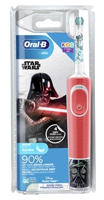 Oral-B KIDS STAR WARS elektrická detská zubná kefka (od 3 rokov) + 4 nálepky, 1x1 set