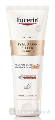Eucerin HYALURON-FILLER+ELASTICITY Krém na ruky s depigmentačným účinkom, SPF 30, 1x75 ml