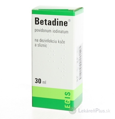 Betadine dezinfekčný roztok 100 mg/ml sol der (fľ.plast.) 1x30 ml