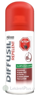 DIFFUSIL REPELENT proti kliešťom sprej, rýchloschnúci, 1x100 ml