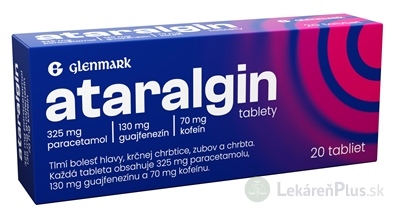 ATARALGIN tbl 325 mg/130 mg/70 mg (blis.PVC/Al) 1x20 ks