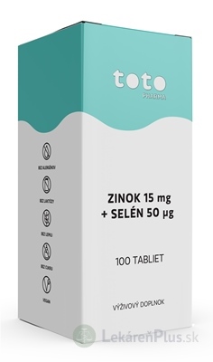 TOTO ZINOK 15 mg + SELÉN 50 µg tbl 1x100 ks