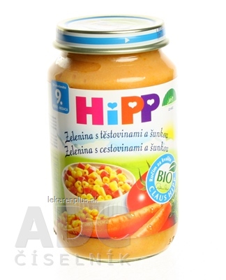HiPP Príkrm Cestoviny šunka so zeleninou Junior menu (od ukonč. 9. mesiaca) 1x220 g
