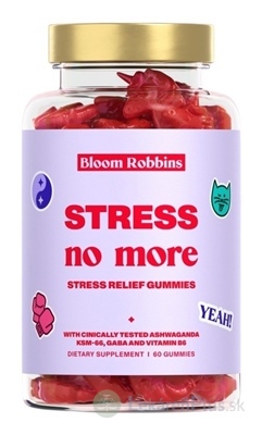 Bloom Robbins STRESS no more žuvacie pastilky - gumíky, jednorožci 1x60 ks