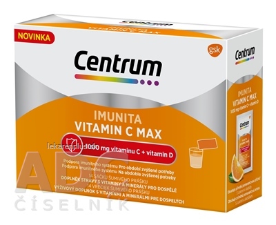 Centrum IMUNITA VITAMIN C MAX vrecká, pomarančová príchuť 14x7,1 g (99 g)