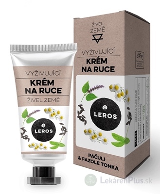 LEROS HYDRATAČNÝ KRÉM NA RUKY ŽIVEL ZEM s pačuli a fazuľou Tonka 1x30 ml