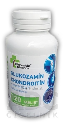 Slovakiapharm GLUKOZAMÍN CHONDROITÍN+vitamín D3, C tbl 1x120 ks