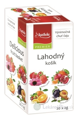 APOTHEKE PREMIER Lahodný košík ovocný čaj (4 druhy) v nálevových vreckách 20x2 g (40 g)