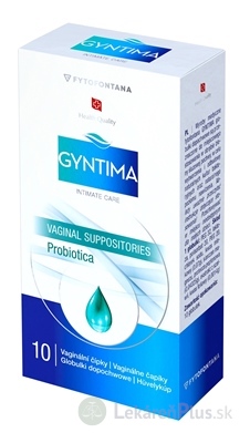 fytofontana GYNTIMA Probiotica vaginálne čapíky (inov.2025) 1x10 ks