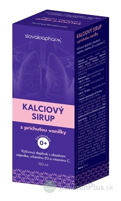 Slovakiapharm KALCIOVÝ SIRUP s príchuťou vanilky 1x150 ml