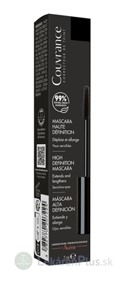 AVENE COUVRANCE ŠPIRÁLA HIGH DEFINITION čierna maskara, predlžujúca, citlivé oči 1x7 ml