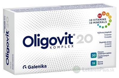 Oligovit 20 KOMPLEX tbl (10 vitamínov a 10 minerálov) 1x30 ks