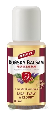 REFIT KONSKÝ BALZAM ROLL-ON s masážnou mikroguľôčkou 1x80 ml