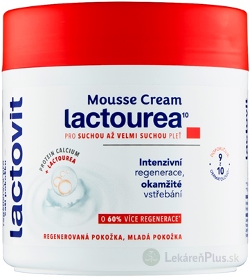 Lactovit Mousse cream Lactourea penový krém na tvár a telo, veľmi suchá pleť 1x400 ml