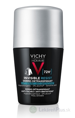 VICHY HOMME INVISIBLE RESIST DETRANSPIRANT 72H detranspirant proti zápachu, roll-on 1x50 ml